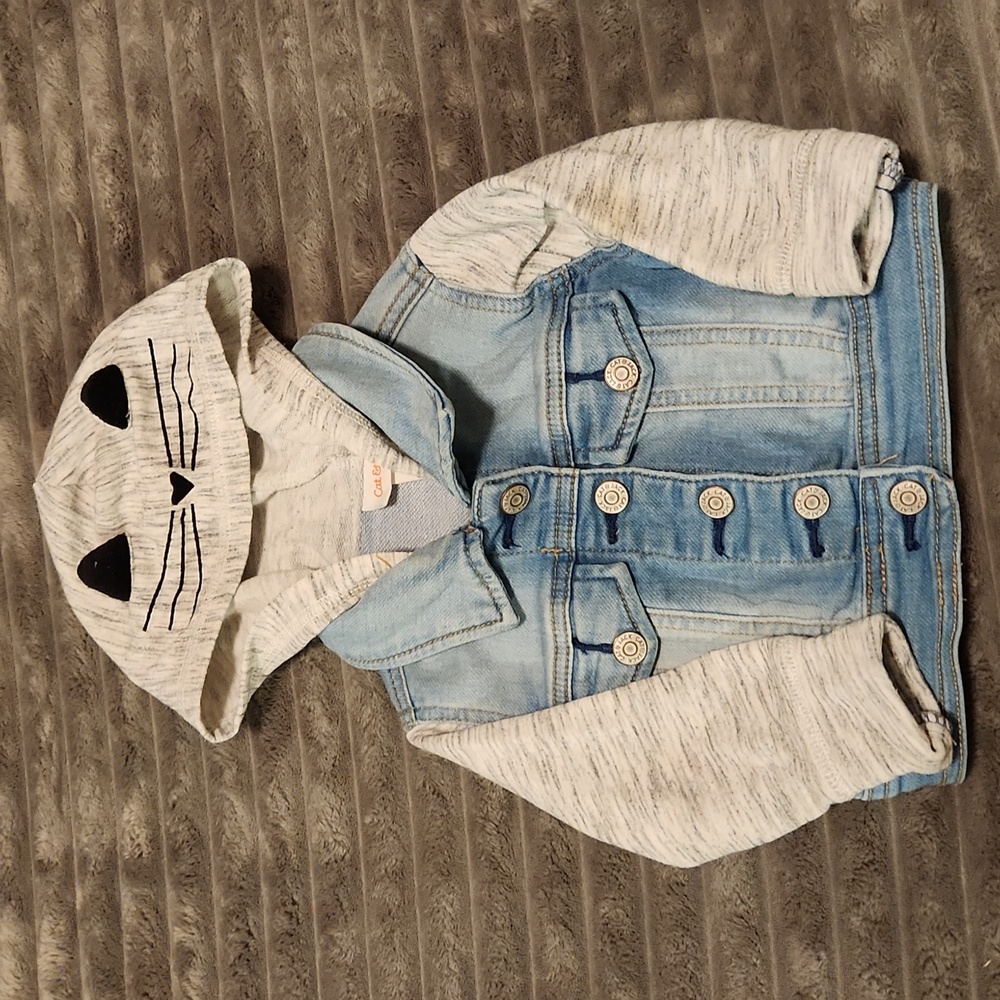Cat & Jack Jean Jacket with Hoodie